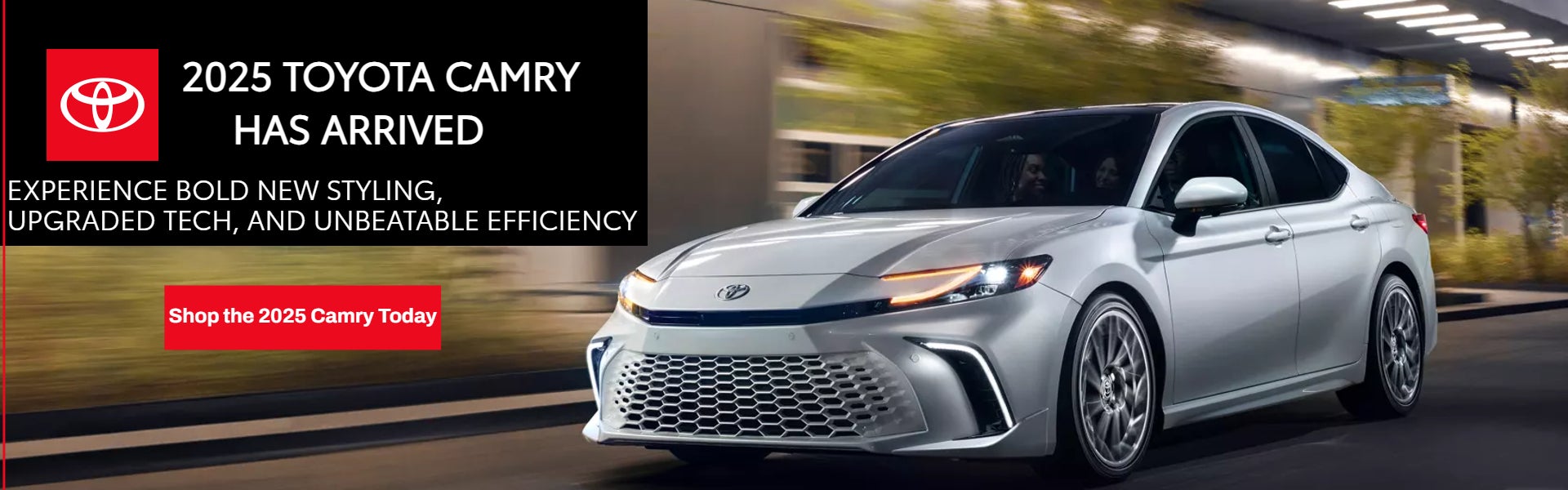 Shop the 2025 Camry today silver Camry driving