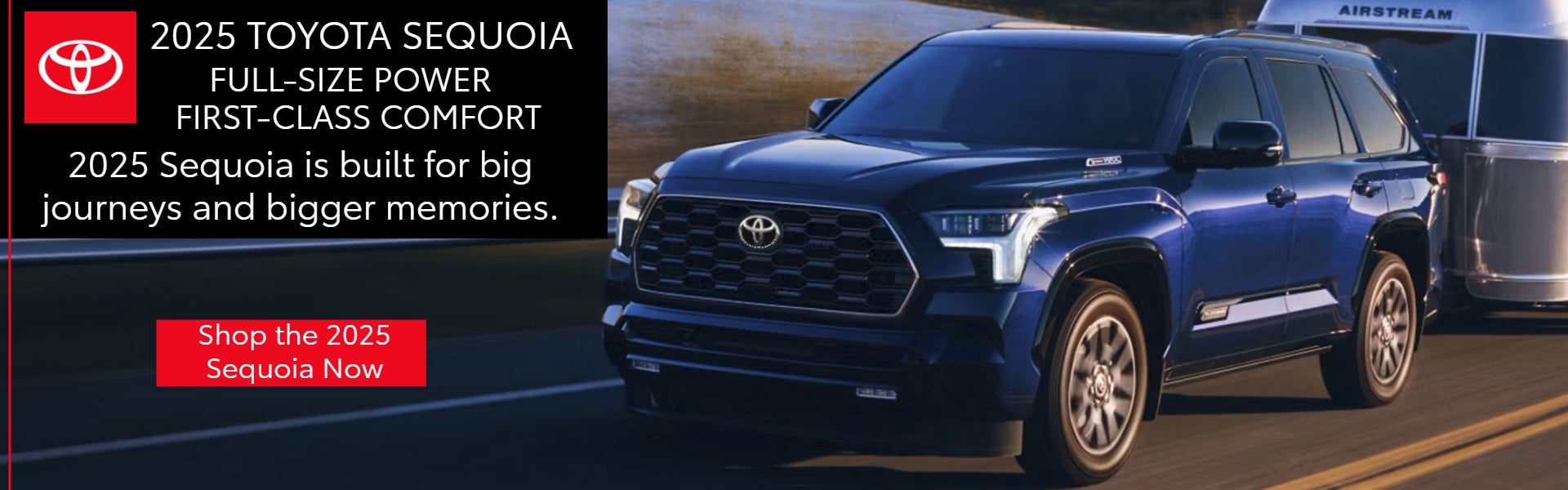 Shop the 2025 Sequoia dark blue sequoia pulling trailer